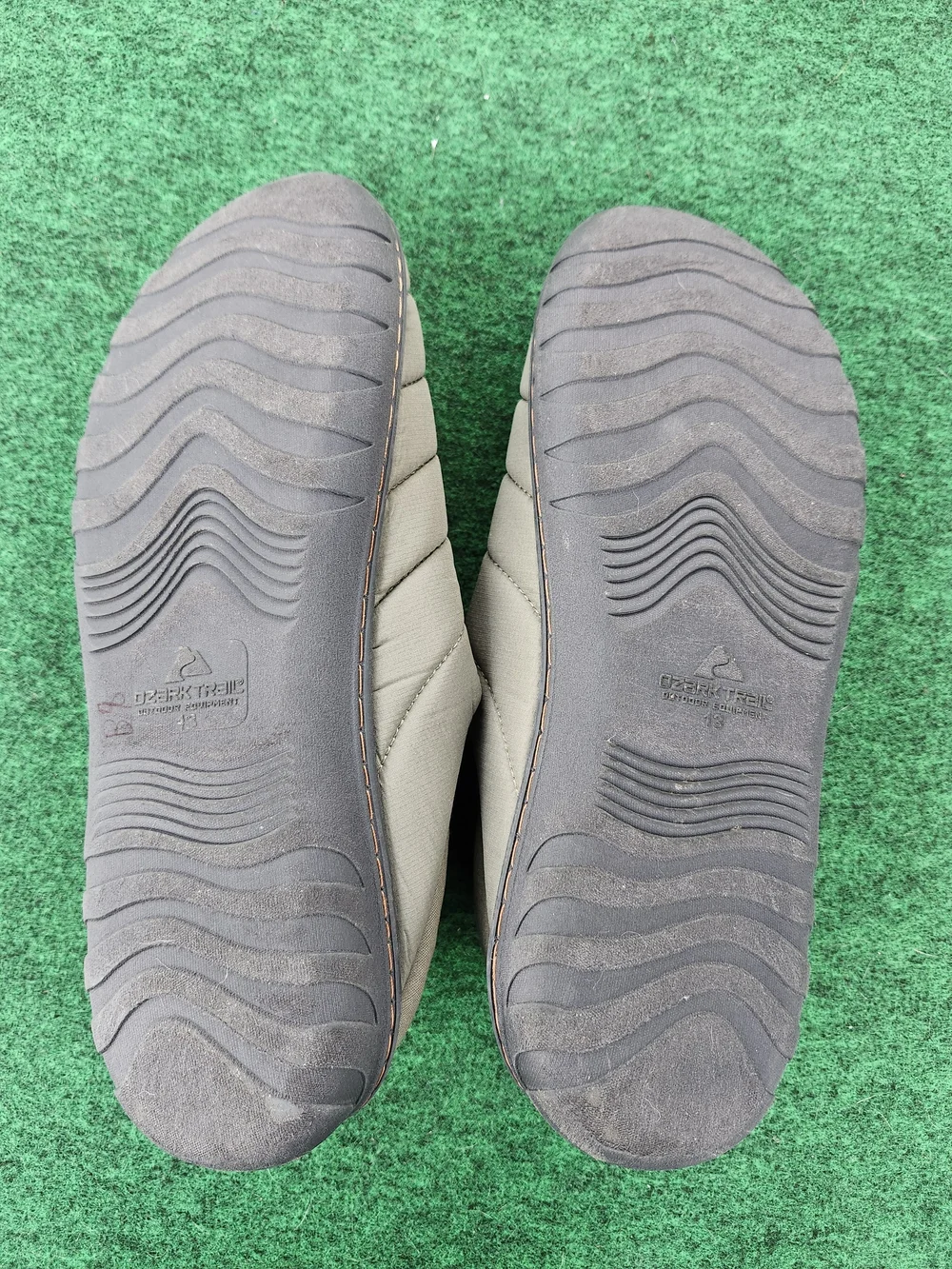 Ozark Trail Olive Quilted Slip-On Loafers